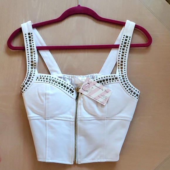 Women's white bustier top - Picture 1 of 9